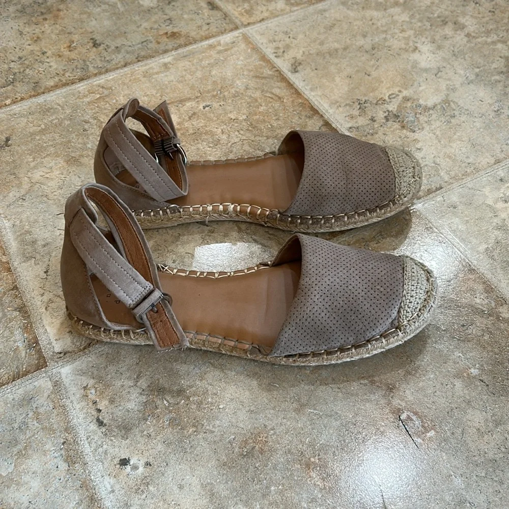 A New Day Tan Espadrille Sandals with Ankle Strap